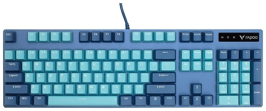 Клавиатура Rapoo V500PRO Cyan Blue голубой - ForteMarket Клавиатура Rapoo V500PRO Cyan Blue голубой купить,17000
