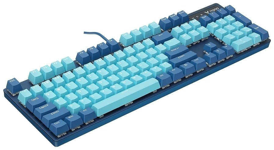 Клавиатура Rapoo V500PRO Cyan Blue голубой - ForteMarket Клавиатура Rapoo V500PRO Cyan Blue голубой купить,17000