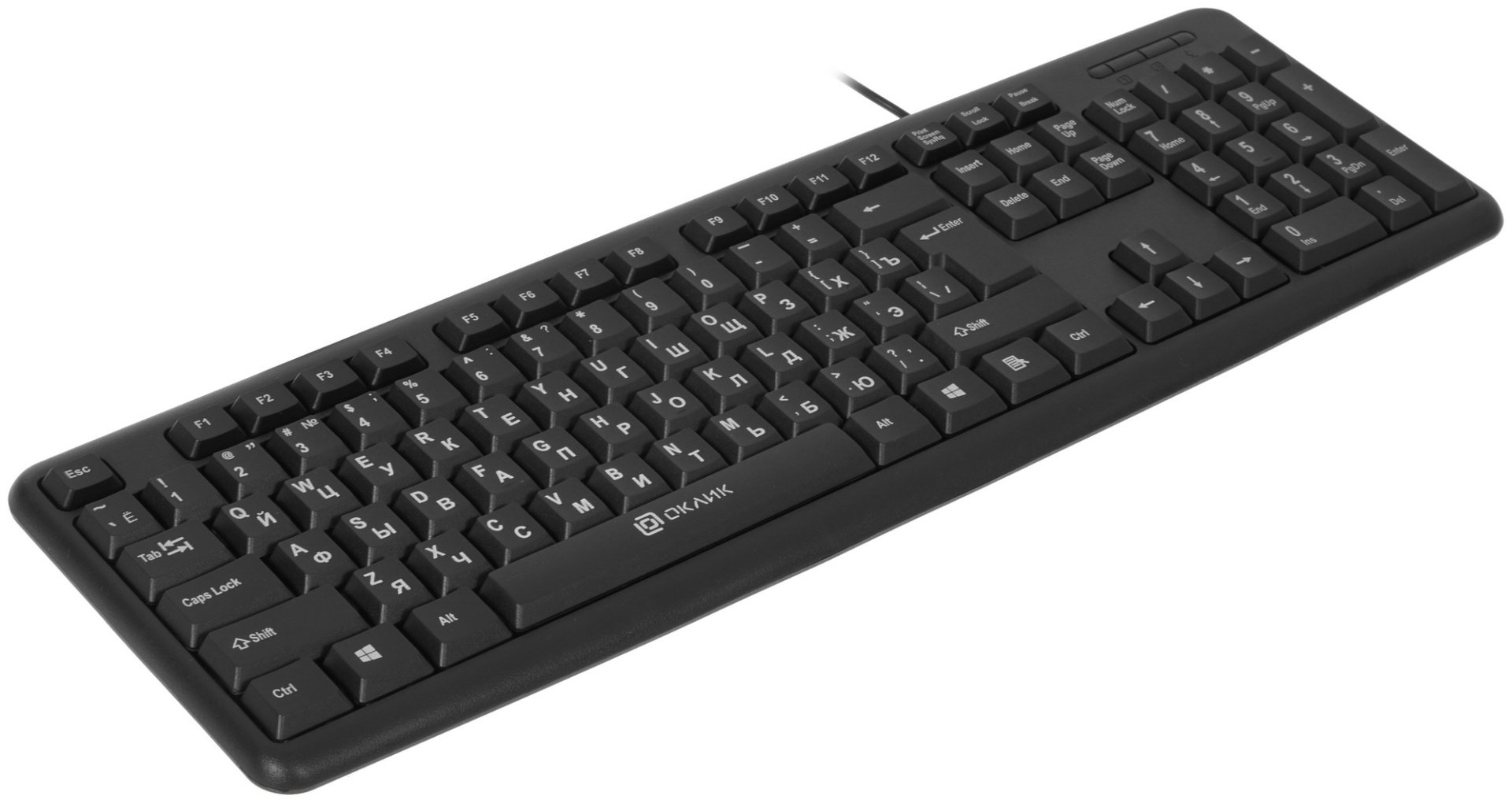Клавиатура Oklick 180M USB черный купить,NaN
