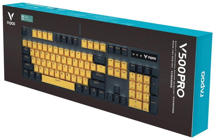 Клавиатура Rapoo V500PRO желтый купить,NaN