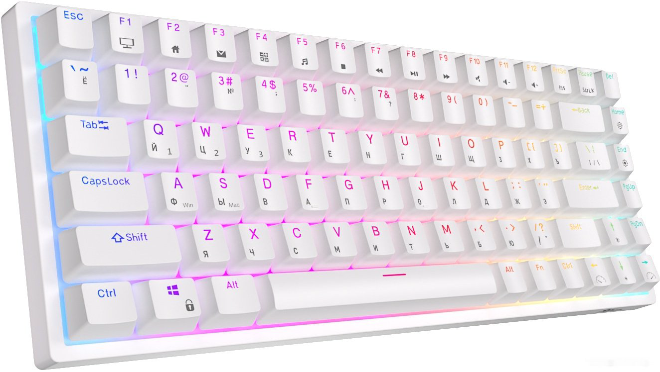Клавиатура Royal Kludge RK84 RGB RK Brown белый купить,NaN