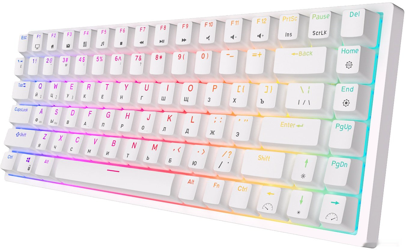 Клавиатура Royal Kludge RK84 RGB RK Brown белый купить,NaN
