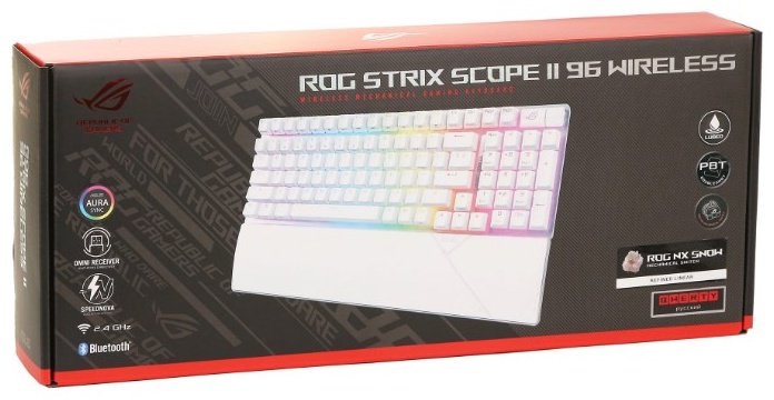 Клавиатура ASUS Strix Scope II 96 WL/90MP037A-BKRA30 белый купить,97900
