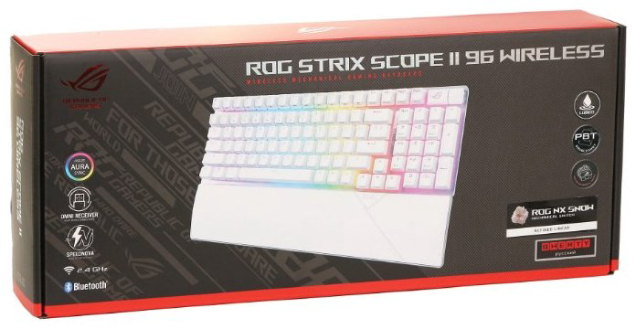 Клавиатура ASUS Strix Scope II 96 WL/90MP037A-BKRA30 белый купить,97900