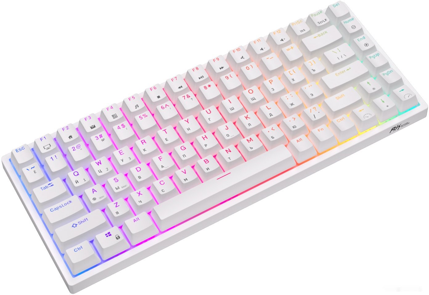 Клавиатура Royal Kludge RK84 RGB RK Brown белый купить,NaN