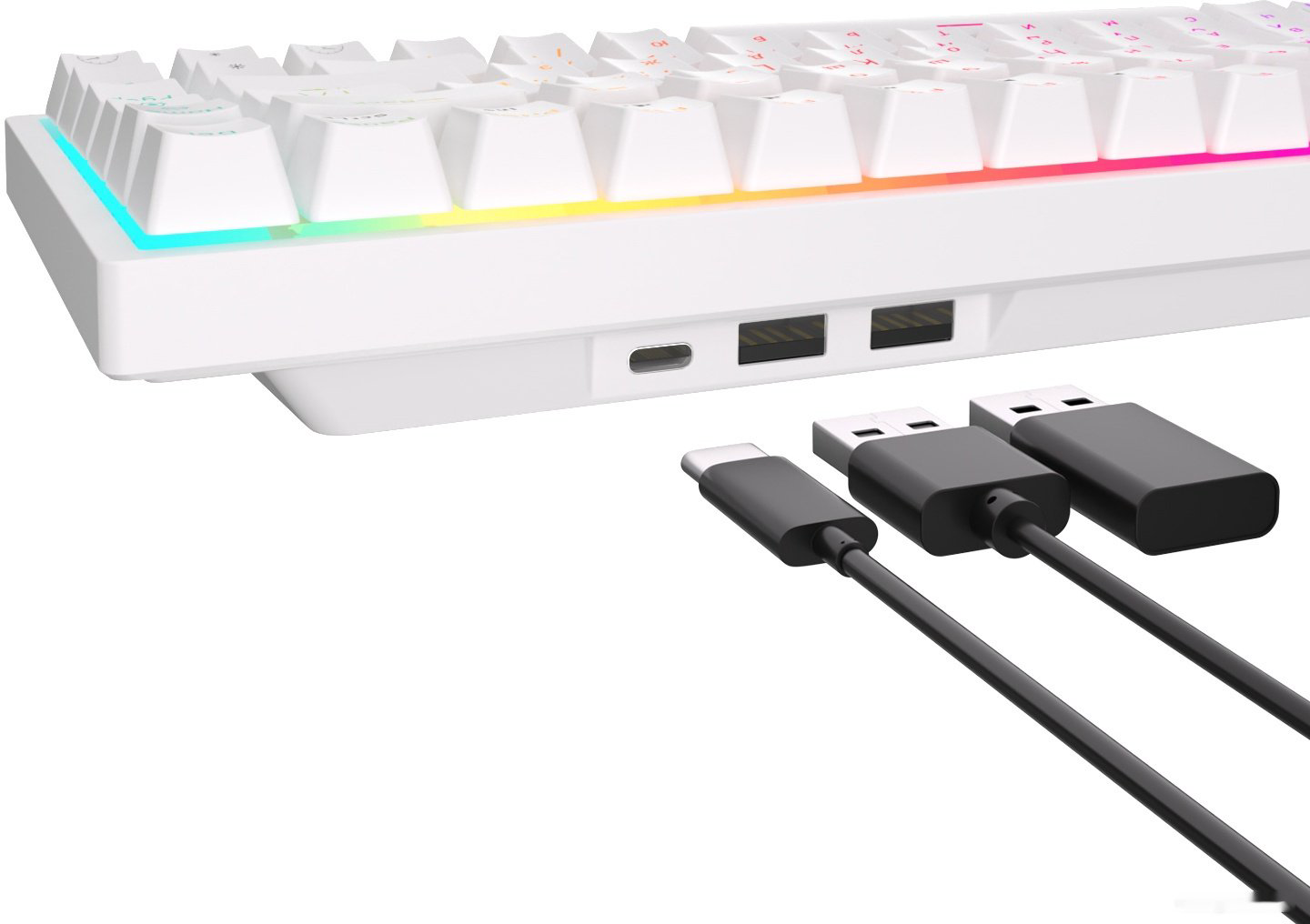 Клавиатура Royal Kludge RK84 RGB RK Brown белый купить,NaN