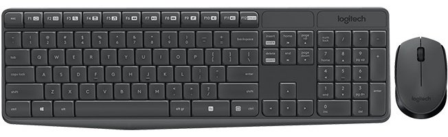 Клавиатура Logitech MK235 Wireless Combo черный