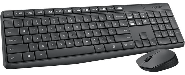 Клавиатура Logitech MK235 Wireless Combo черный купить,19890