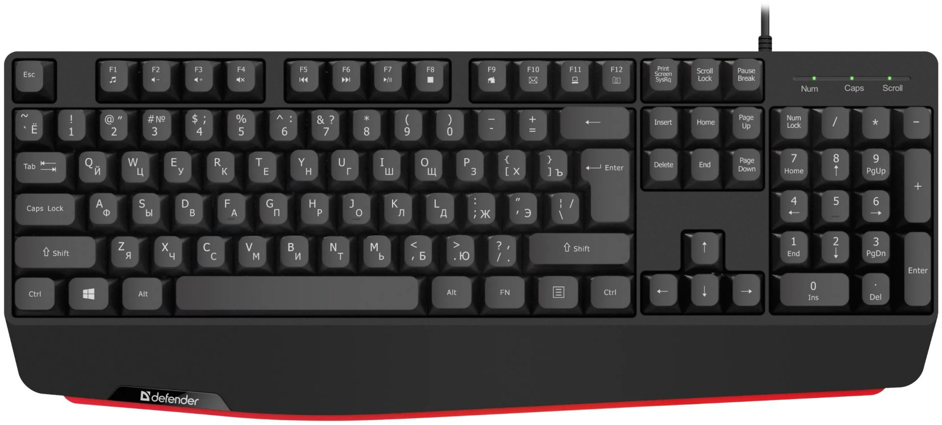 Клавиатура Defender Atom HB-546 45546 черный купить,3790