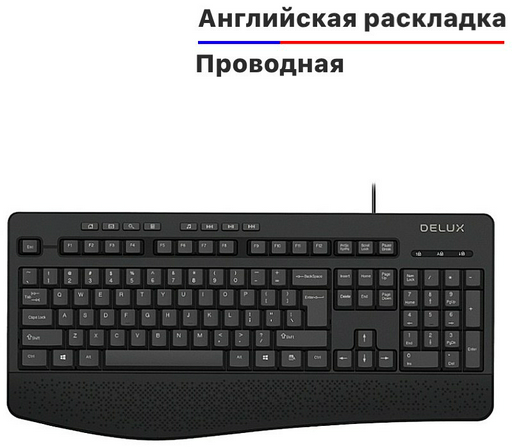 Клавиатура Delux DLK-6060UB черный