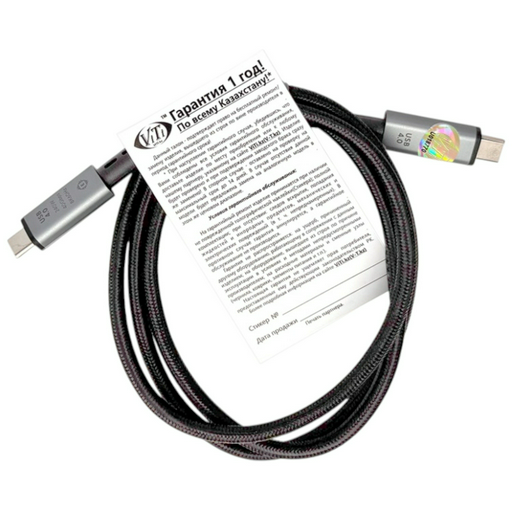 Кабель ViTi USB TypeC (M) 1м Black