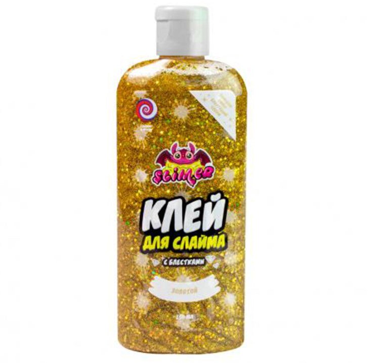 Клей для слайма Slimer с блестками золотой 150мл купить,NaN