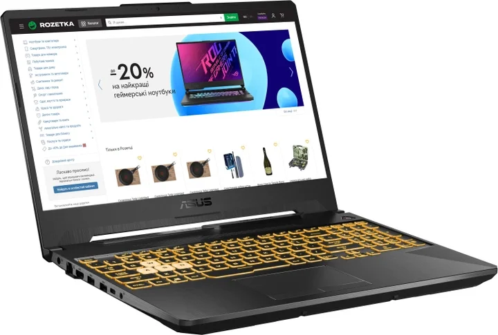 Ноутбук Asus TUF Gaming F15 FX506HCB-HN161 90NR0723-M04940 15.6" Eclipse Gray