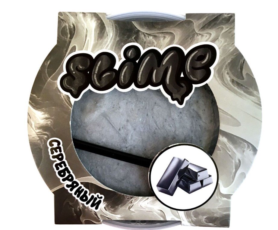 Слайм Slime Mega  серебряный  300гр купить,NaN