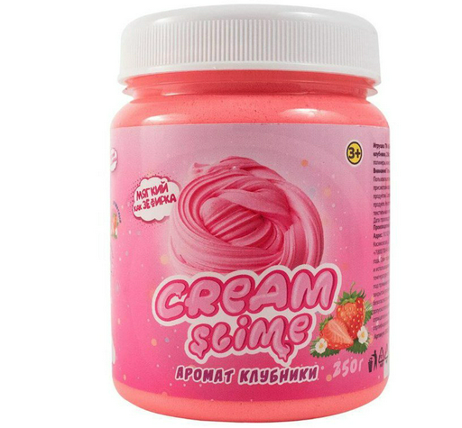 Слайм Slime  Cream  с ароматом клубники 250гр