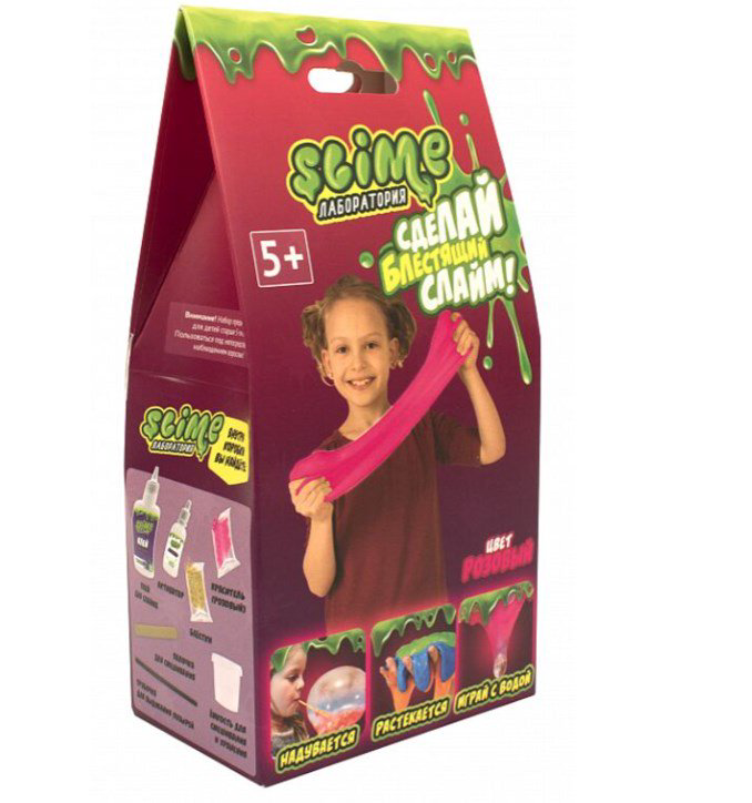 Набор для девочек Slime Лаборатория  SS100-2 розовый   100гр
