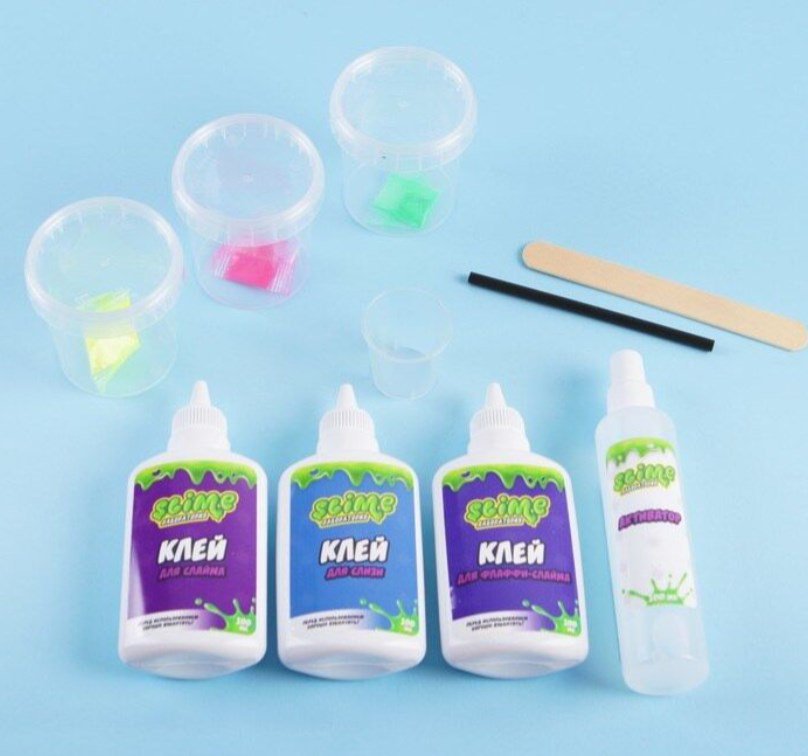 Набор для опытов Slime 3в1 Лаборатория SS300-1 300гр купить,NaN