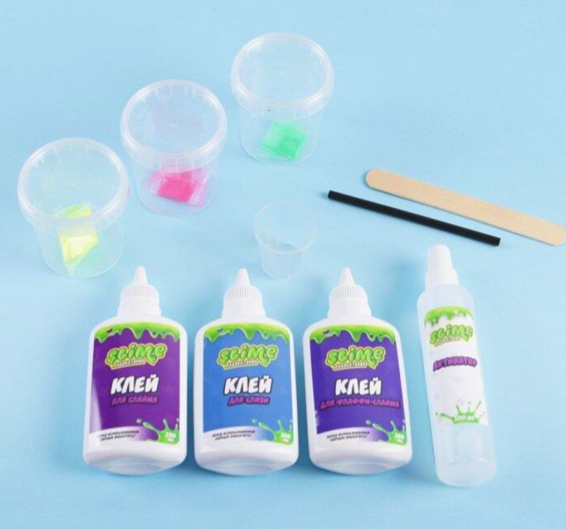 Набор для опытов Slime 3в1 Лаборатория SS300-1 300гр купить,NaN