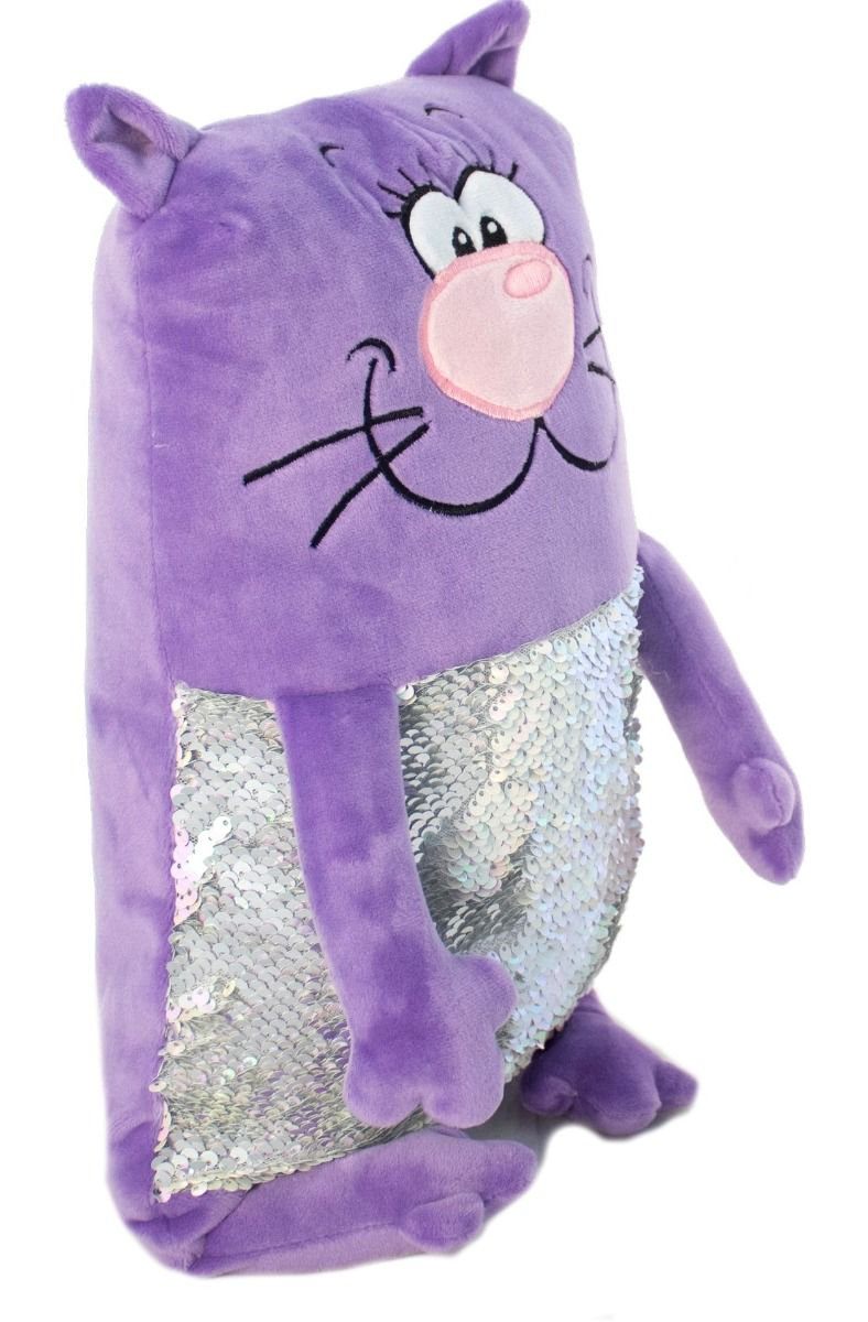 Мягкая игрушка KiddieArt Кот фиолетовый Tallula Пайетка 43см купить,NaN