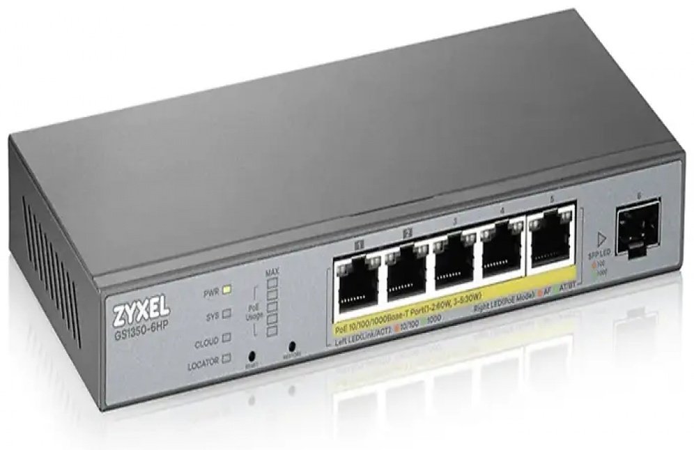 Коммутатор ZyXEL GS1350-6HP-EU0101F купить,NaN