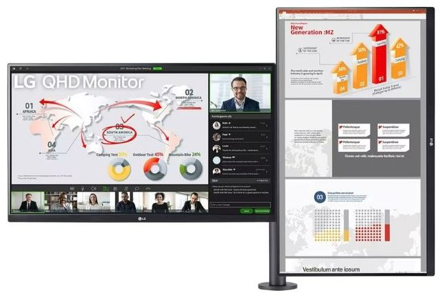 Монитор 27" LG 27QP88D-BS черный купить,NaN