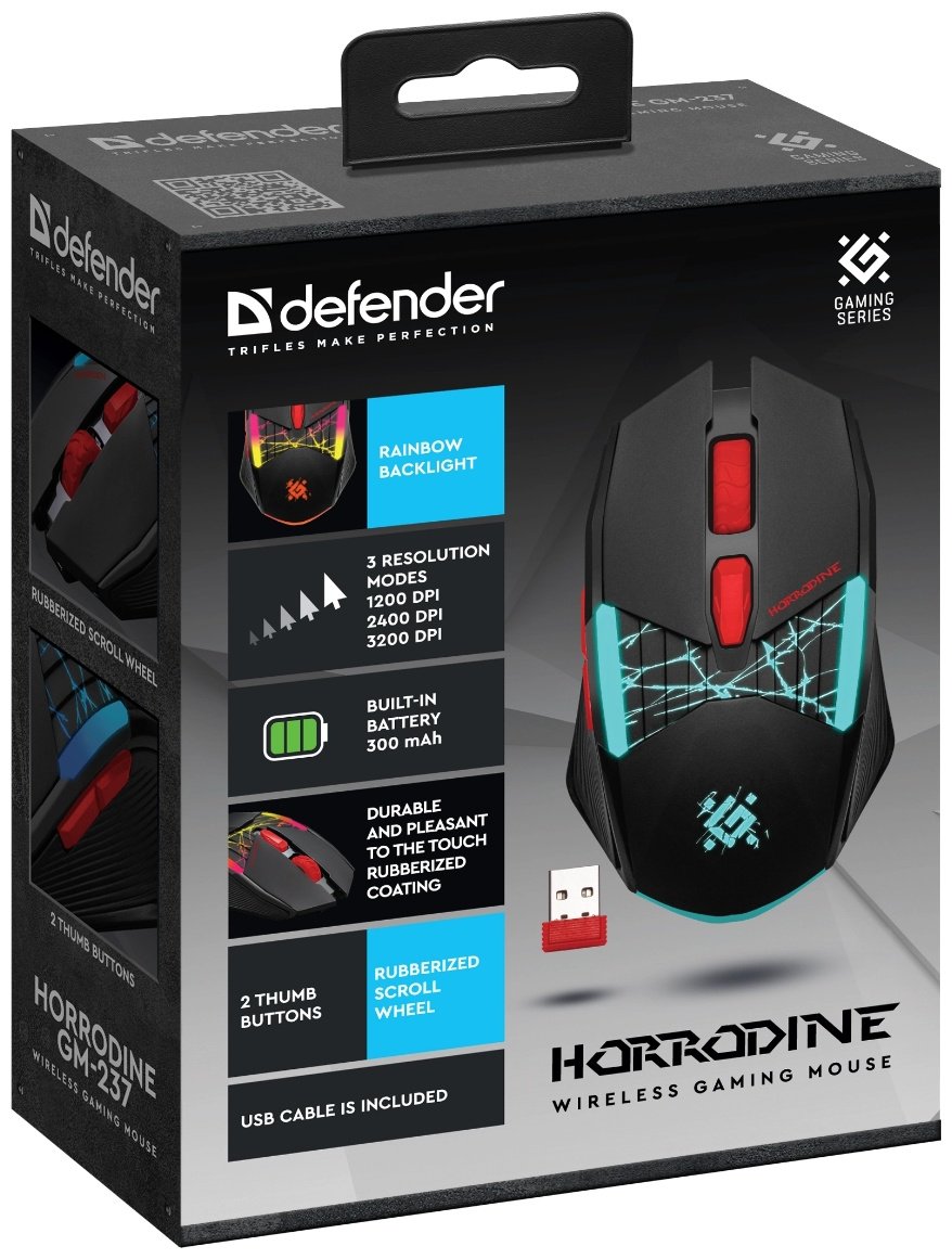 Мышь Defender Horrodine GM-237 52237 черный