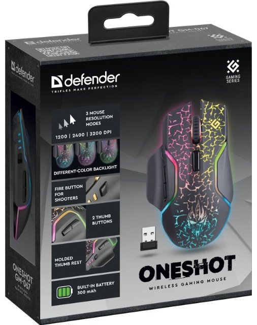 Мышь Defender Oneshot GM-067 52067 черный