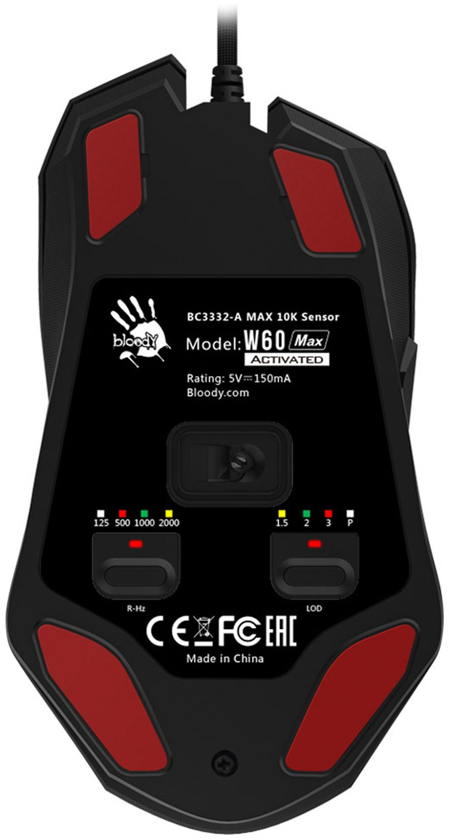 Мышь A4Tech Bloody W60 Max красный купить,16030