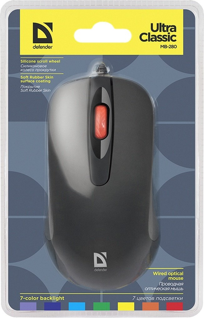 Мышь Defender Ultra Classic MB-280 черный