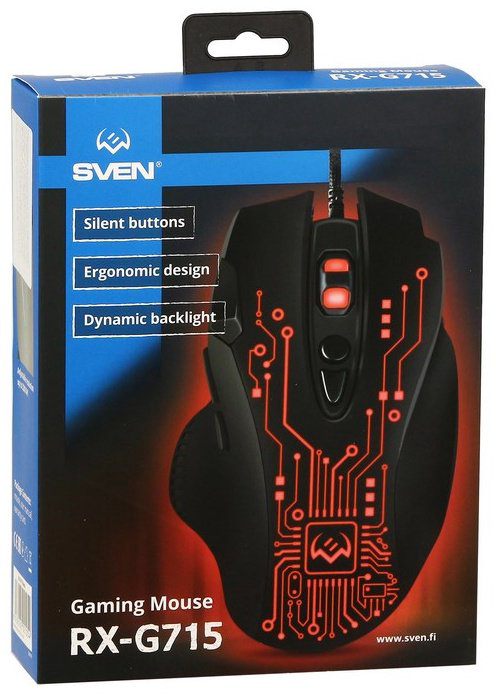 Мышь SVEN RX-G715 черный купить,NaN