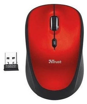 Мышь Trust Yvi Wireless Mouse красный