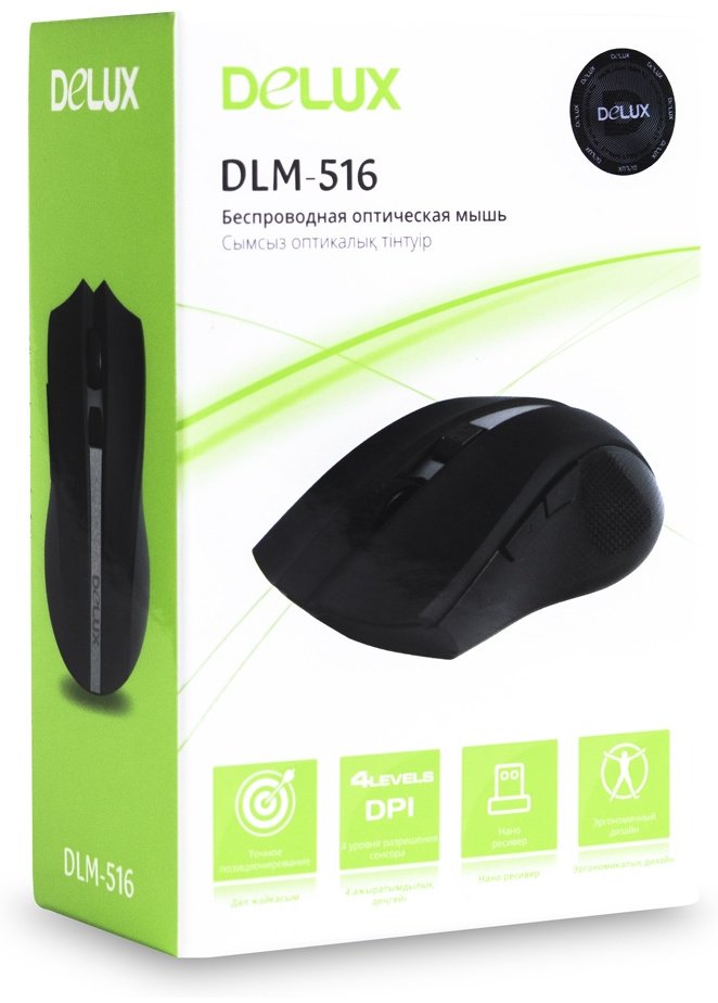 Мышь Delux DLM-516OGB черный