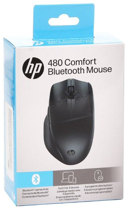 Мышь HP 480 Comfort черный купить,NaN