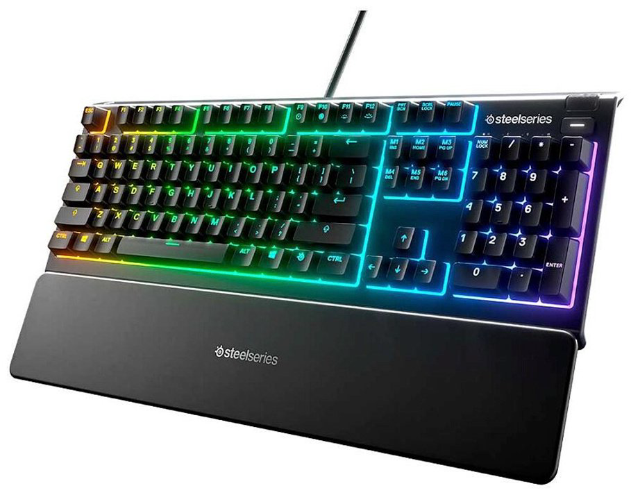 Клавиатура SteelSeries Apex 3 RU черный купить,46450