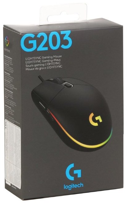 Мышь Logitech G203 черный купить,NaN