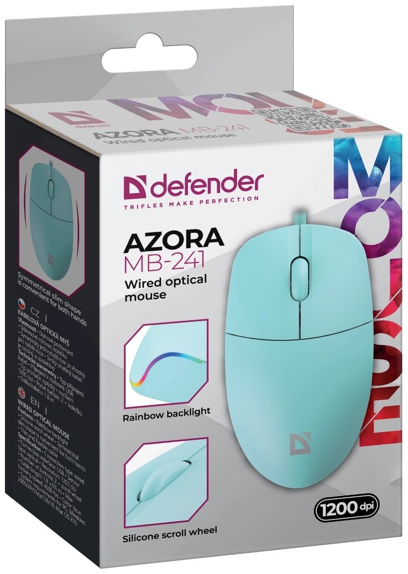 Мышь Defender Azora MB-241 52243 голубой