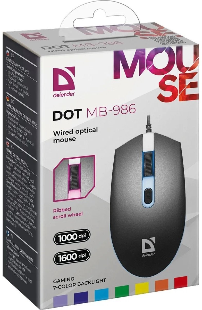 Мышь Defender Dot MB-986 черный