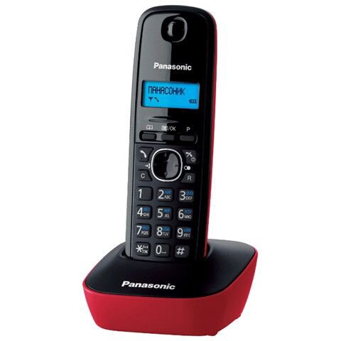 Радиотелефон Panasonic KX-TG 1611 CAR красный