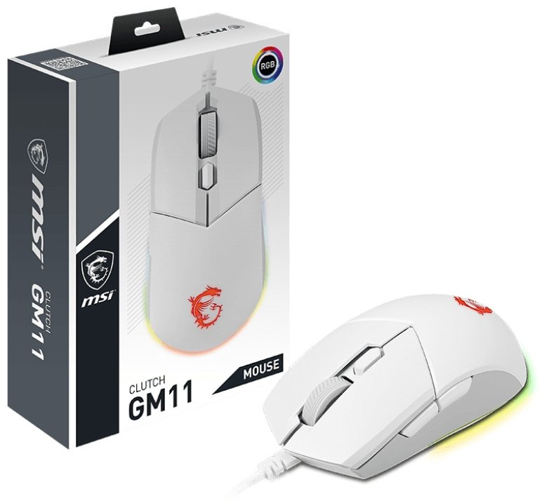 Мышь MSI Clutch GM11 белый купить,NaN
