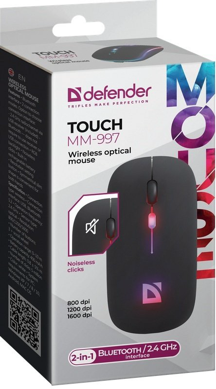 Мышь Defender Touch MM-997 черный - ForteMarket Мышь Defender Touch MM-997 черный купить,2890
