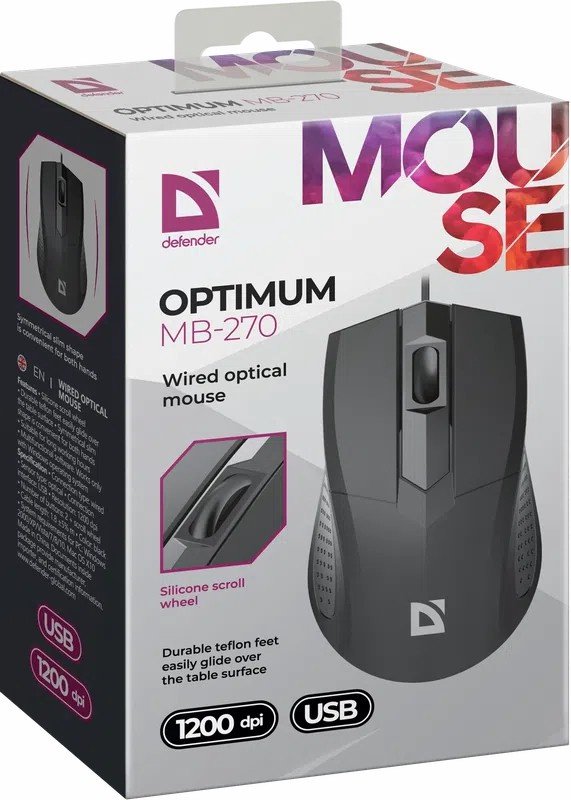 Мышь Defender Optimum MB-270 черный
