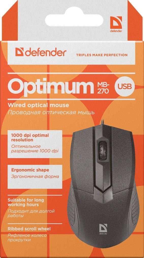 Мышь Defender Optimum MB-270 черный