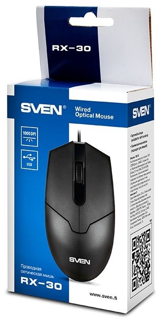 Мышь SVEN RX-30 черный купить,NaN