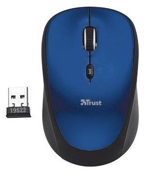 Мышь Trust Yvi Wireless Mouse синий купить,NaN