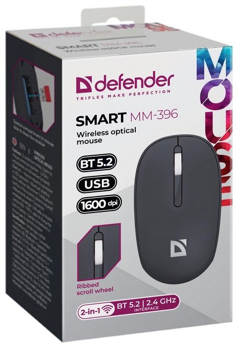 Мышь Defender Smart MM-396 (52396) черный