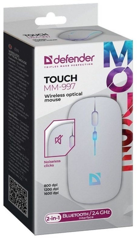 Мышь Defender Touch MM-997 белый