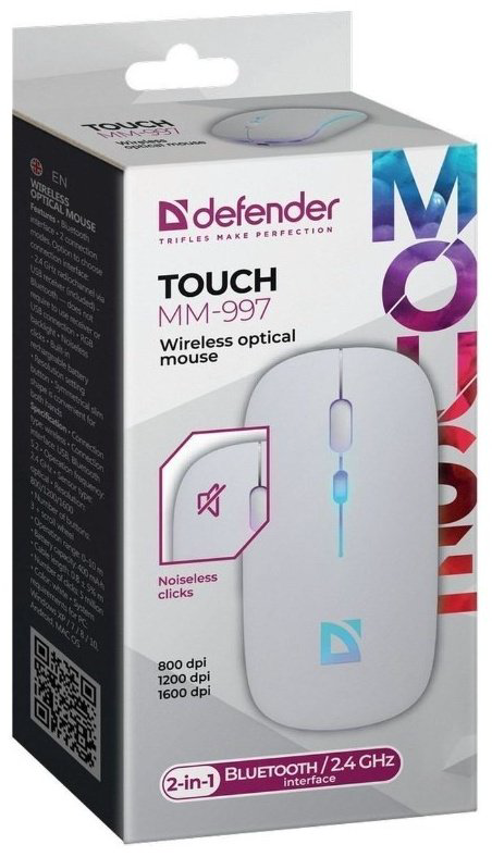 Мышь Defender Touch MM-997 белый