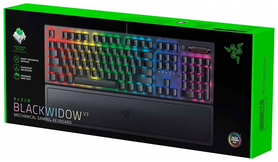 Клавиатура Razer BlackWidow V3 Green Switch черный - ForteMarket Клавиатура Razer BlackWidow V3 Green Switch черный купить,54504