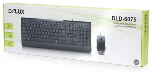 Клавиатура Delux DLD-6075 черный купить,NaN