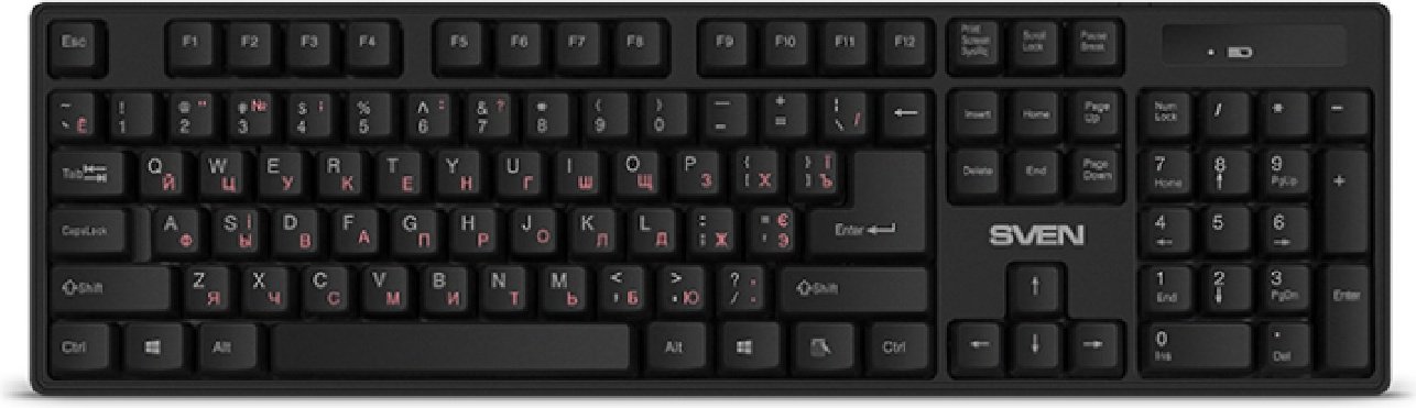 Клавиатура SVEN KB-C2100W черный купить,NaN